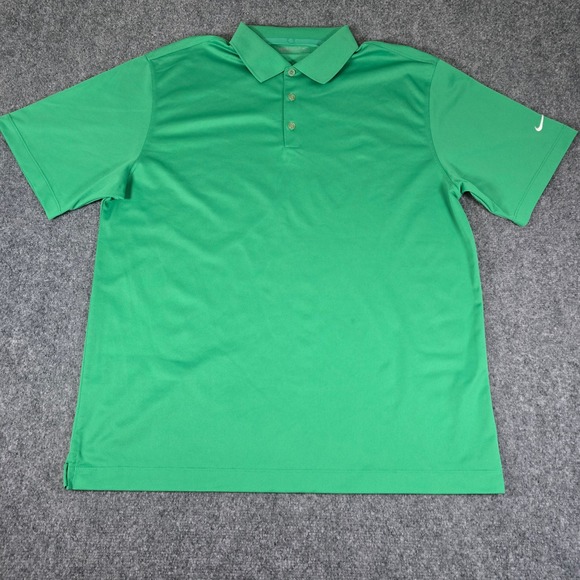 Nike Golf Dri-FIT Polo Shirt Athletic Fit Green Golfing XL - Picture 2 of 12